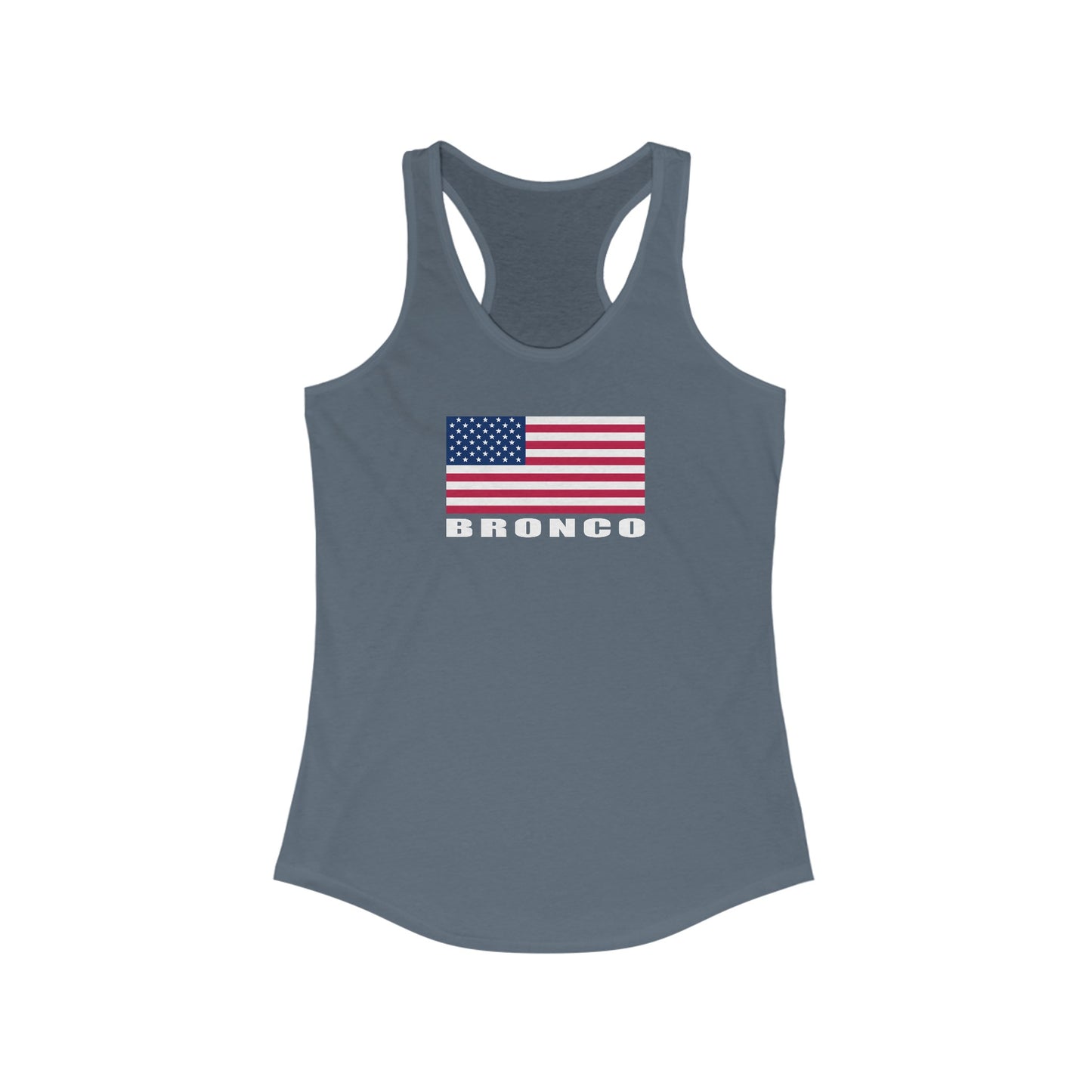 Ford Bronco Womens Tank Top American Flag