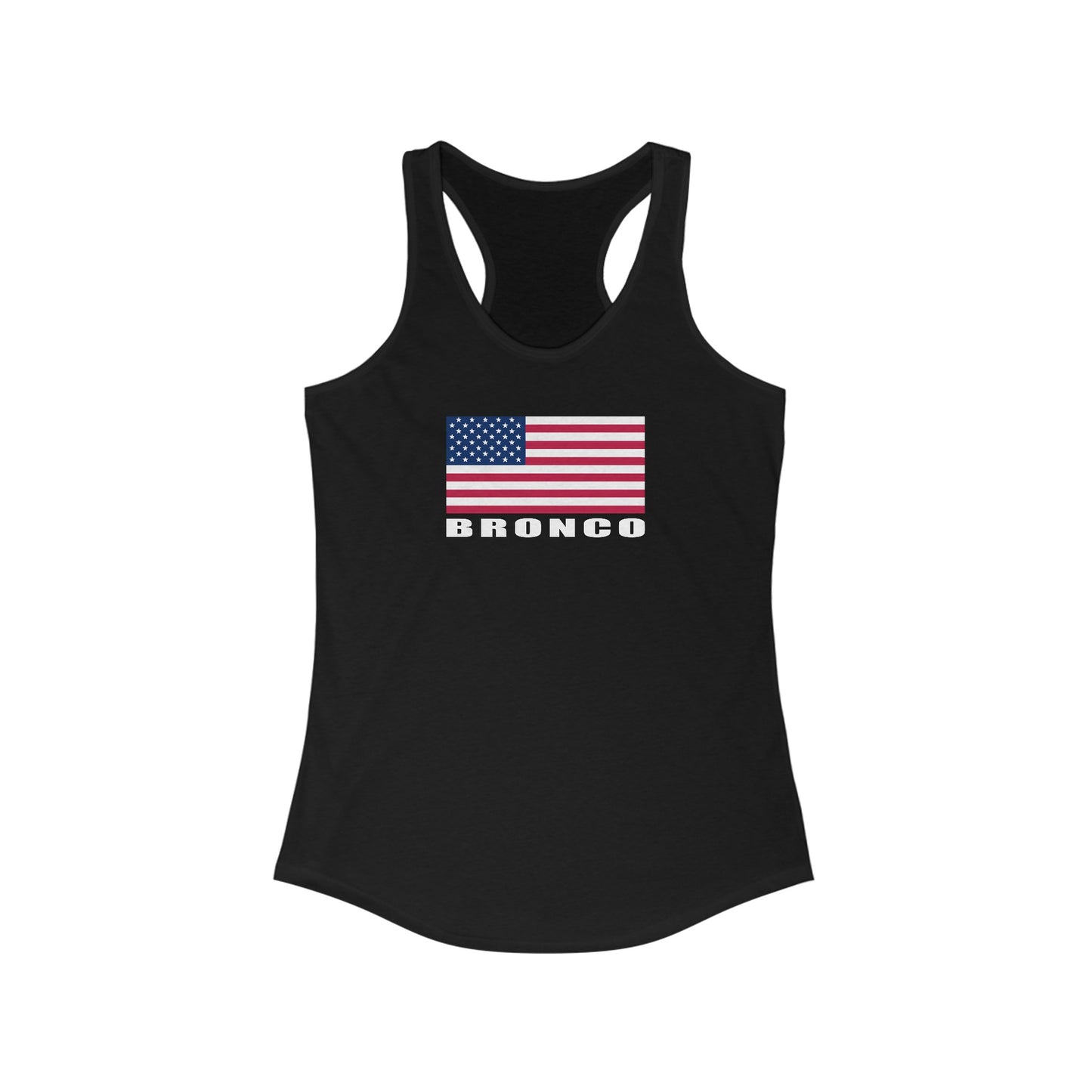 Ford Bronco Womens Tank Top American Flag